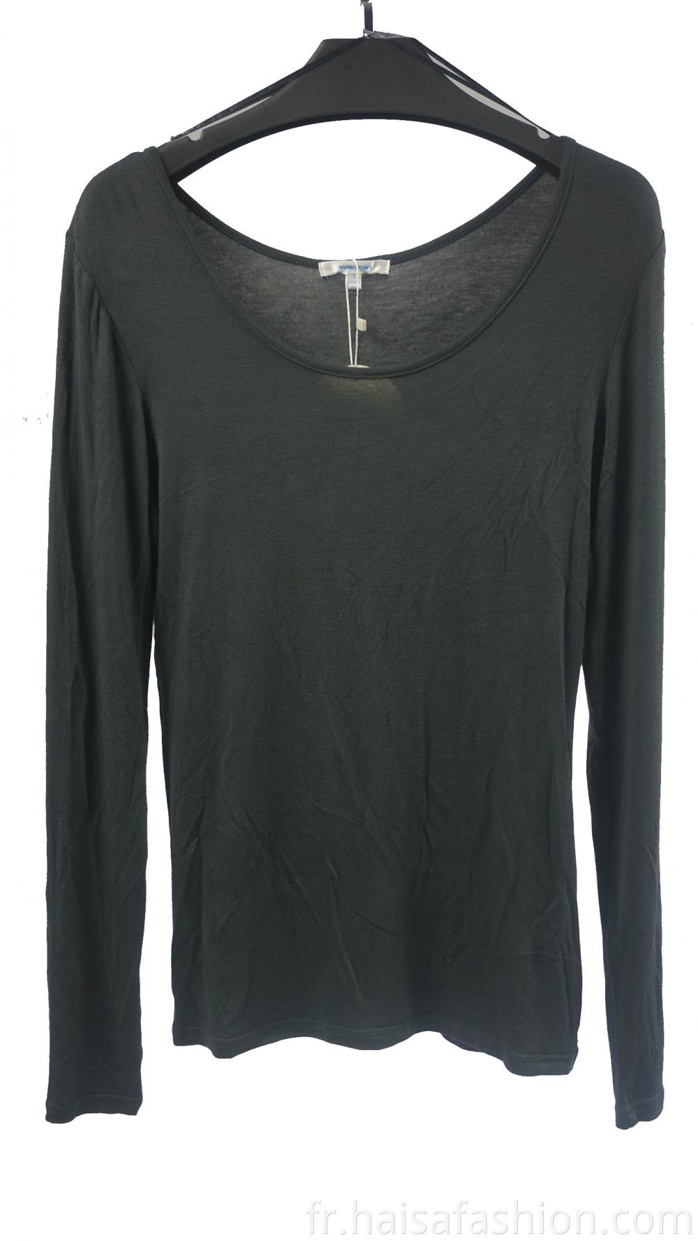 Ladies' High Stretch Round Neck Long Sleeve T-Shirt